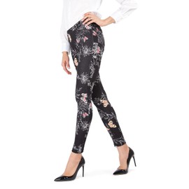 MeMoi Women's Mariposa Butterfly Leggings Black Medium/Large