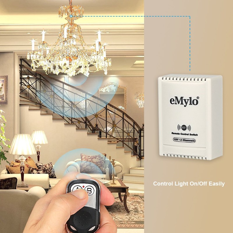 eMylo DC 12V 2CH RF Relay Smart Wireless Remote Control