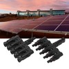 1 Pair Solar Panel Connector T Branch Cable Splitter Coupler