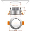 YGS-Tech 2 Inch LED Recessed Lighting, Dimmable Downlight 3W(35W Halogen