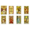 Miniature Golden Art Nouveau Tarot with Japanese Manual Pocket Manual,