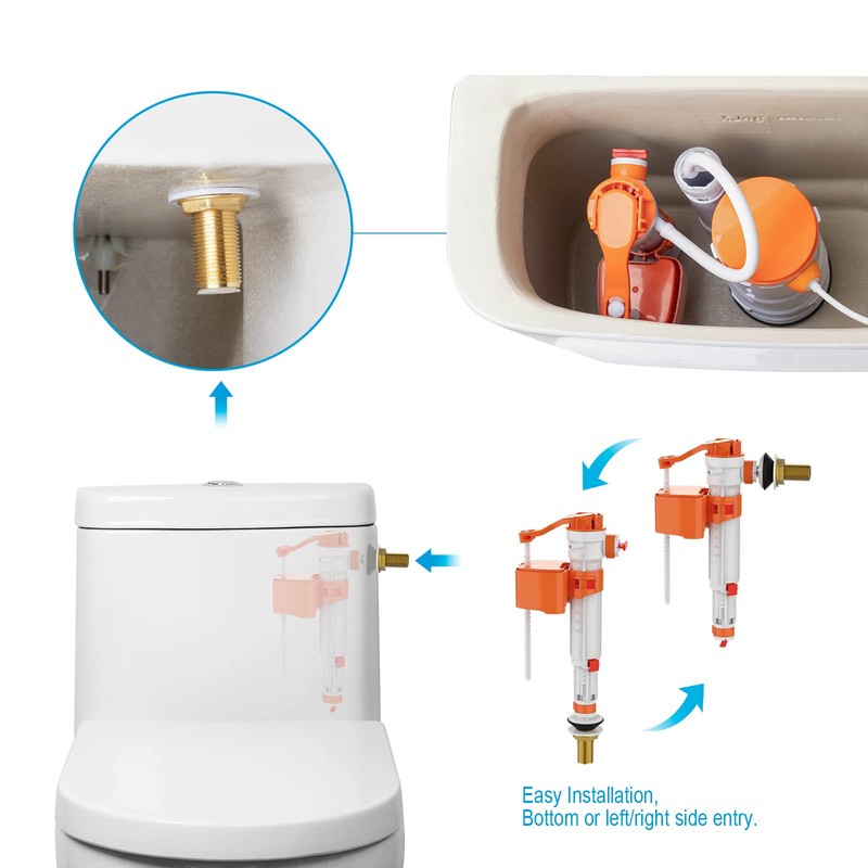 Ibergrif M20521 Toilet Cistern Bottom Side Fill Valve Adjustable Telescopic