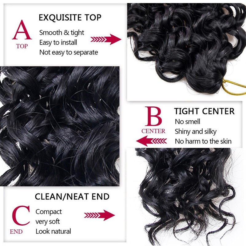 8 Packs Curly Crochet Hair 14inch GoGo Curl Crochet hair