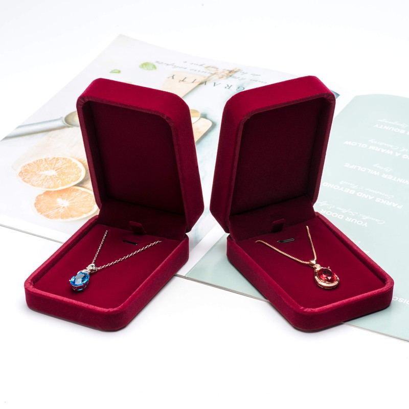 Giftop Classic Velvet Jewelry Gift Box Case for Necklace Pendant