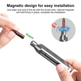 FANAUE Titanium Small EDC Multi Bit Pocket Screwdriver, Professional Grade Magnetic Repair Tool Kit, 10 in 1 Mini Precision Screwdriver Set Magnetic Repair Multitool for Daily Home Improvement Use.