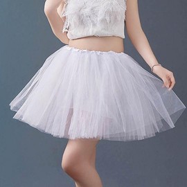 Ballet Pole Dance Yoga Waistband Elegant Mesh Skirt Pilates Leggings Workout Skirt Women's 01.White/FREE(55-77)