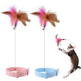 DEVENTORZ Cat Toy (2-Piece Set) For Playing Alone, Cat Toy, With Bell Included, Adjustable Collar, Stress Relief & Lack of Exercise, Pet Supplies, Cat Play, For Senior Cats, Adult Cats, Kittens