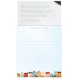 Business Card Magnet Notepads and Designer Envelopes, Peel and Stick Your Business Card, Year Round Magnetic Marketing Supply (Neighborhood, Pack of 100)