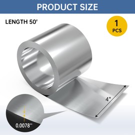 4 in x 50 ft Aluminum Flashing Roll - Roofing Flashing Rolls for Sealing Windows Doors, Shed Weatherproofing Areas