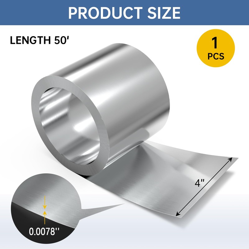 4 in x 50 ft Aluminum Flashing Roll - Roofing
