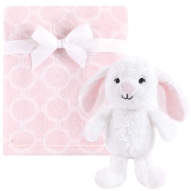 Hudson Baby Unisex Baby Plush Blanket with Toy, Snuggly Bunny , One Size