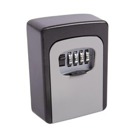 Unibos | 4-Digit Combination Lock Box, Wall Mounted-Key Lock Box Safe Box Outdoor, Key Safe Outside Waterproof & Security Key Cabinet for Home Garage Office School