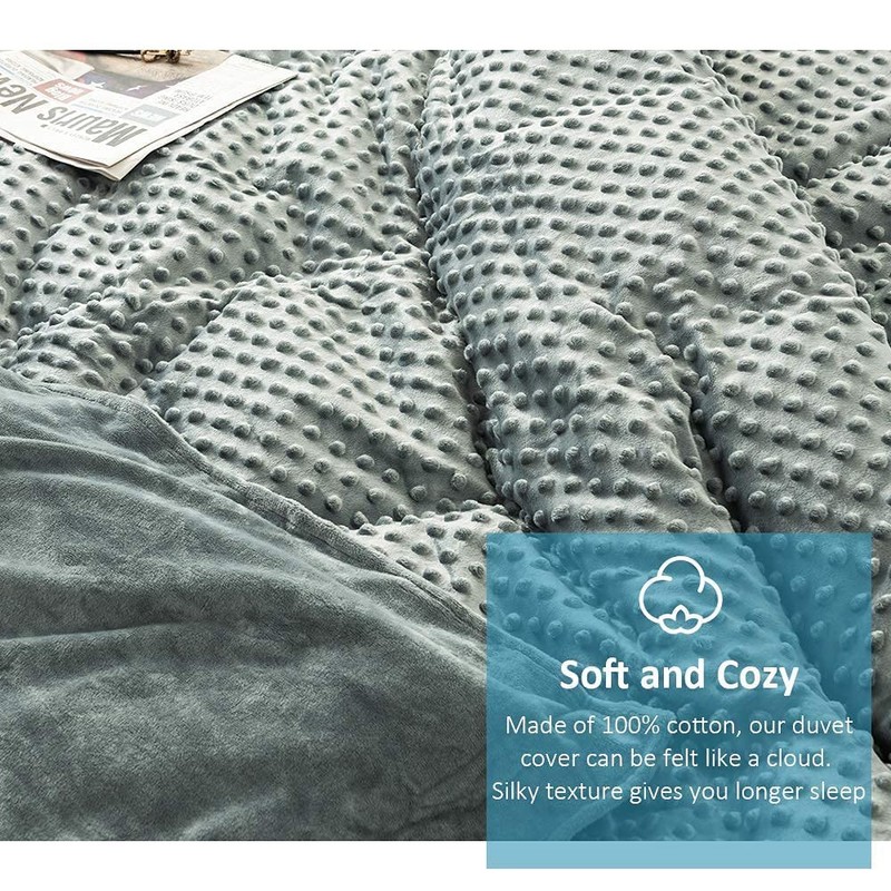 Syrinx Removable Duvet Cover Queen Size for Weighted Blanket Minky