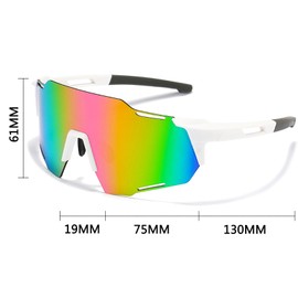 BECILES Sunglasses Cycling Glasses Men Women Sports Glasses Cycling Glasses Protective Glasses Sunglasses Anti-UV for Outdoor Activities such as Cycling Running Climbing Driving Fishing Golf Ski