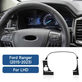Car Carbon Fiber Sticker Dashboard Instrument Panel Strip Decal Interior Trim Cover for Ford Ranger 2015 2016 2017 2018 2019 2020 2021 2022 2023 Accessories