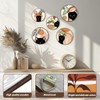 5 PCS Cat Wall Art Decor, Boho Geometric Hanging Wooden