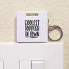 Azeeda 'Coolest Toddler In Town Funny Quotes ' Keyring Tape