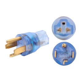 ONETAK NEMA 14-30P to 5-15R 5-20R 6-15R 6-20R Compact 240V 30 Amp 4 Prong Male Plug to 240V 15 Amp 20 Amp 3 Prong Female Receptacle Outlet Generator Welder Dryer EV Charger Power Cord Adapter