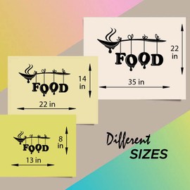 In-Style Decals Wall Vinyl Decal Home Decor Art Sticker Food Word Sign Spoon Kitchen Restaurant Café Room Removable Stylish Mural Unique Design 1499