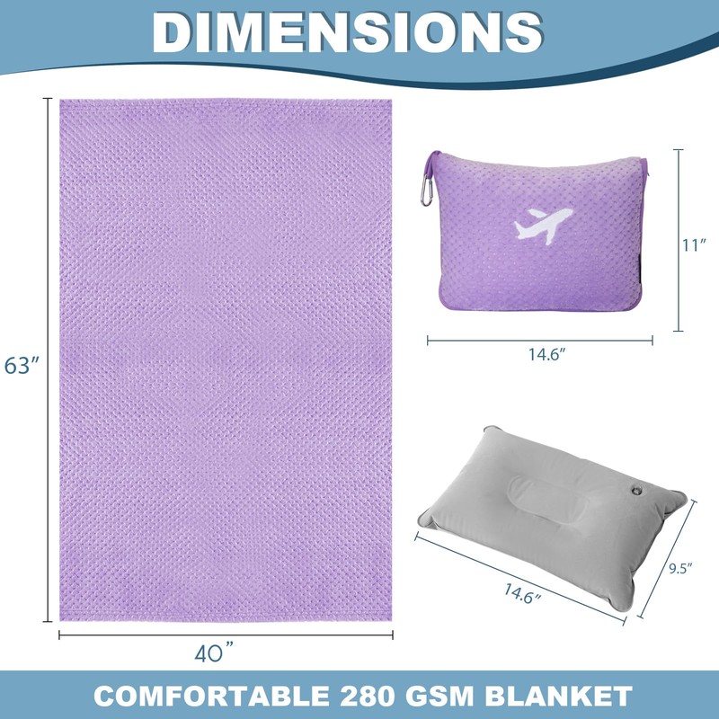 3 in 1 Travel Pillow and Blanket Set - 280