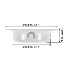 sourcing map Round Air Vents, Fit 1.14" Dia. Hole, Flat Circle Mesh Airflow Louver for Kitchen Cabinet Shoebox Wardrobe, Stainless Steel, White Pack of 5