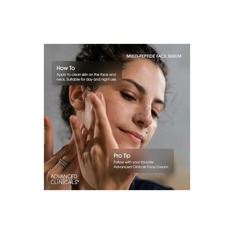 ADVANCED CLINICALS SUERO FACIAL PEPTIDOS ANTI-ARRUGAS CON TRECE ANTIOXIDANTES ORGANICOS