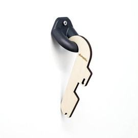 Shepps GNARWALL Concealed Acrylic Surfboard Wall Mount - For Shortboard, Longboards and Surfers with FCS/Future/US Box Plug - Hidden Surfboard Wall Rack (Wood, FCS II)