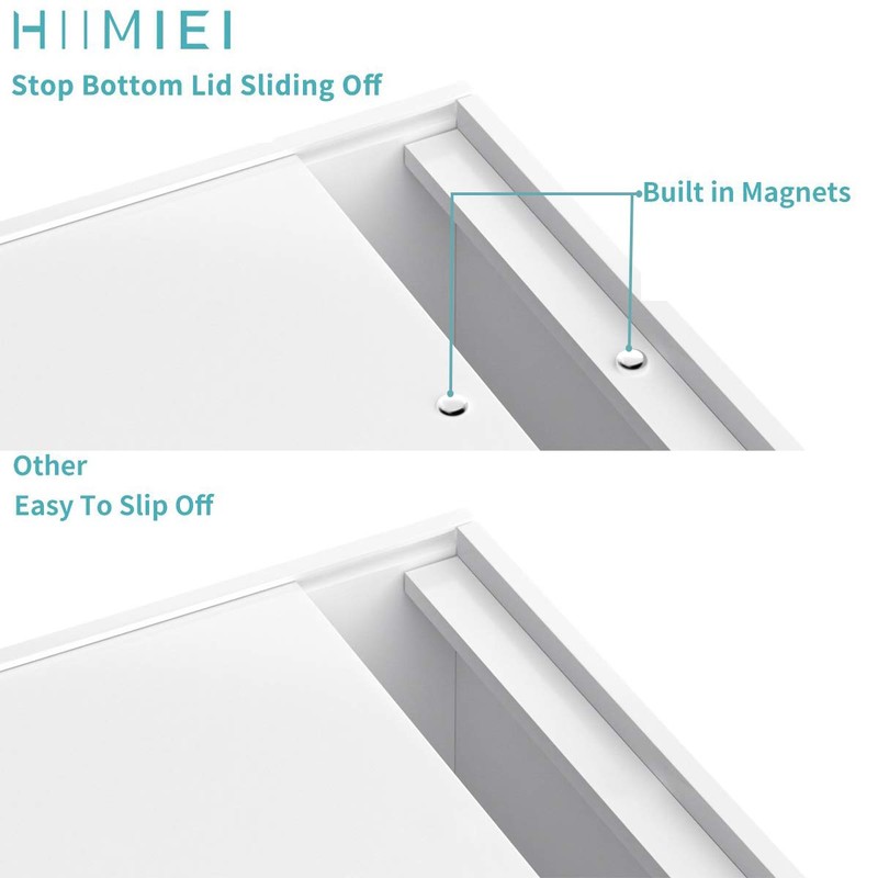 HIIMIEI Acrylic Tissue Box Cover White Tissue Holder Square Napkin