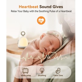 Dreamegg Baby Sound Machine, Portable Sound Machine for Sleeping with Night Light, Brown Noise, Lullaby, Child Lock, White Noise Machine Baby Sleep Soother for Home Travel Nursery Baby Registry Search