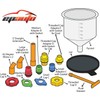 EPAuto Spill Proof Radiator Coolant Filling Funnel Kit