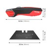 HAUTMEC Heavy Duty Self-Retracting Utility Knife, Safety Box Cutter with
