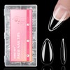 Thick Almond Gel Nail Tips, 540PCS Clear Fake Nails Medium