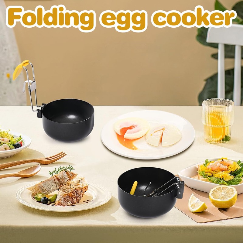 2 Pack Egg Poacher Pan, Non-Stick Poached Egg Maker, Stainless