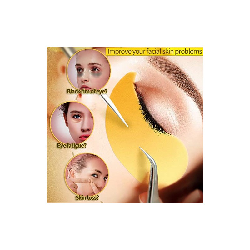 Parches Ojos 24k Oro, 60 Pcs, Colágeno, Contorno de Ojos