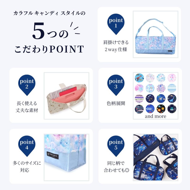 COLORFUL CANDY STYLE Pianica Case, PET, Deep Navy