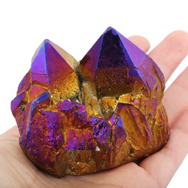 Mookaitedecor Energy Stones and Crystals Geode Druse Crystal Decoration Quartz Irregulator for Home Decoration