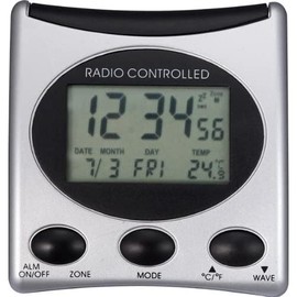 Technoline WT 221-T Silber Radiowecker, Silber/Schwarz, 7,9 x 4,2 x 7,9 cm