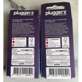 Pluggerz 2 Pluggerz Swim Earplugs Reusable Waterproof Remain Audible