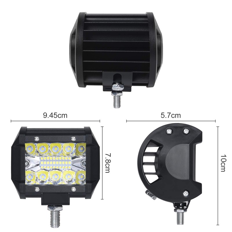 URAQT LED Work Light, 2 x 60 W Car Headlight,