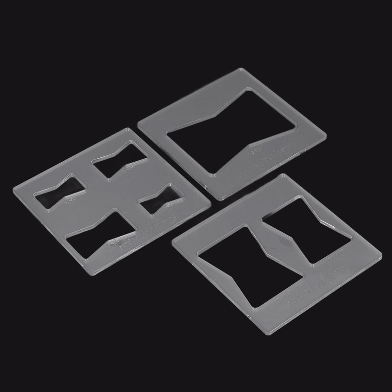 3Pcs 6x6 Inches Butterfly Key Inlay Template Router and Decorative
