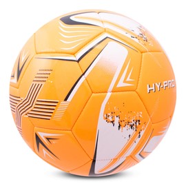 Hy-Pro Turbine Football - Size 5 Football with PVC for Enhanced Grip - Ideal Match Football for Training & Matches in All Weather Conditions, Orange