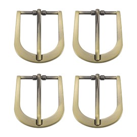 SUIKIHUM 4 Pack Metal Roller Buckles, 0.6" Adjustable Roller Buckle for Strap, Single Prong Belt Buckle for Belt Bag Keychain, Bronze