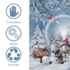 Avezano Winter Christmas Snowman Shower Curtain Winter Snowman Xmas Tree