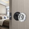 Solidware Glass Crystal Door Knob, Modern Design Door Lockset, Matte