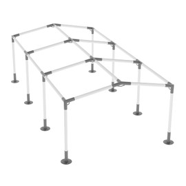 ICITYWALL 8 Leg Carport Kits，Low Peak Canopy Fitting Kit with 1-3/8" ID, Galvanized Steel Carport Connectors, shed Frame kit DIY Project