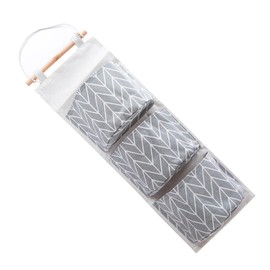 Ciieeo Hanging Storage Organizer Cotton Linen Wall Bag for Clothes Shoes and Accessories Space Saving Closet for Bedroom Bathroom and More Blue