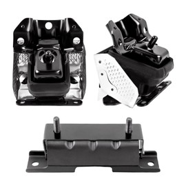 3PCS Front Engine Motor Mounts and Transmission Mount Kit Compatible with 2007-2013 Silverado Sierra 1500 5.3L 6.0L 6.2L 4WD Auto Trans, OE: A2638 A5365 A5365