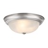 Aspen Creative 63024-09-1, 3-Light Flush Mount/Brushed Nickel Finish w/Alabaster Glass,
