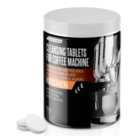CleanHike Espresso Machine Cleaning Tablets - (100 Tablets) For Breville, Jura, Miele, and Universal Coffee Machine for All Brands - Professional Coffee Grease and Residue Cleaner for Baristas (1)
