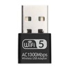 2.4G 5G AC1300Mbps Wireless Network Card USB Adapter Dual Band